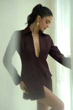 The Plum Noir Blazer Dress
