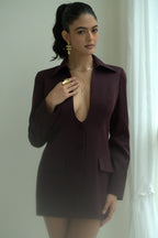 The Plum Noir Blazer Dress