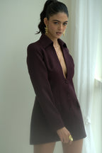 The Plum Noir Blazer Dress
