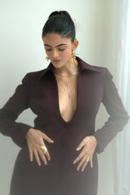 The Plum Noir Blazer Dress