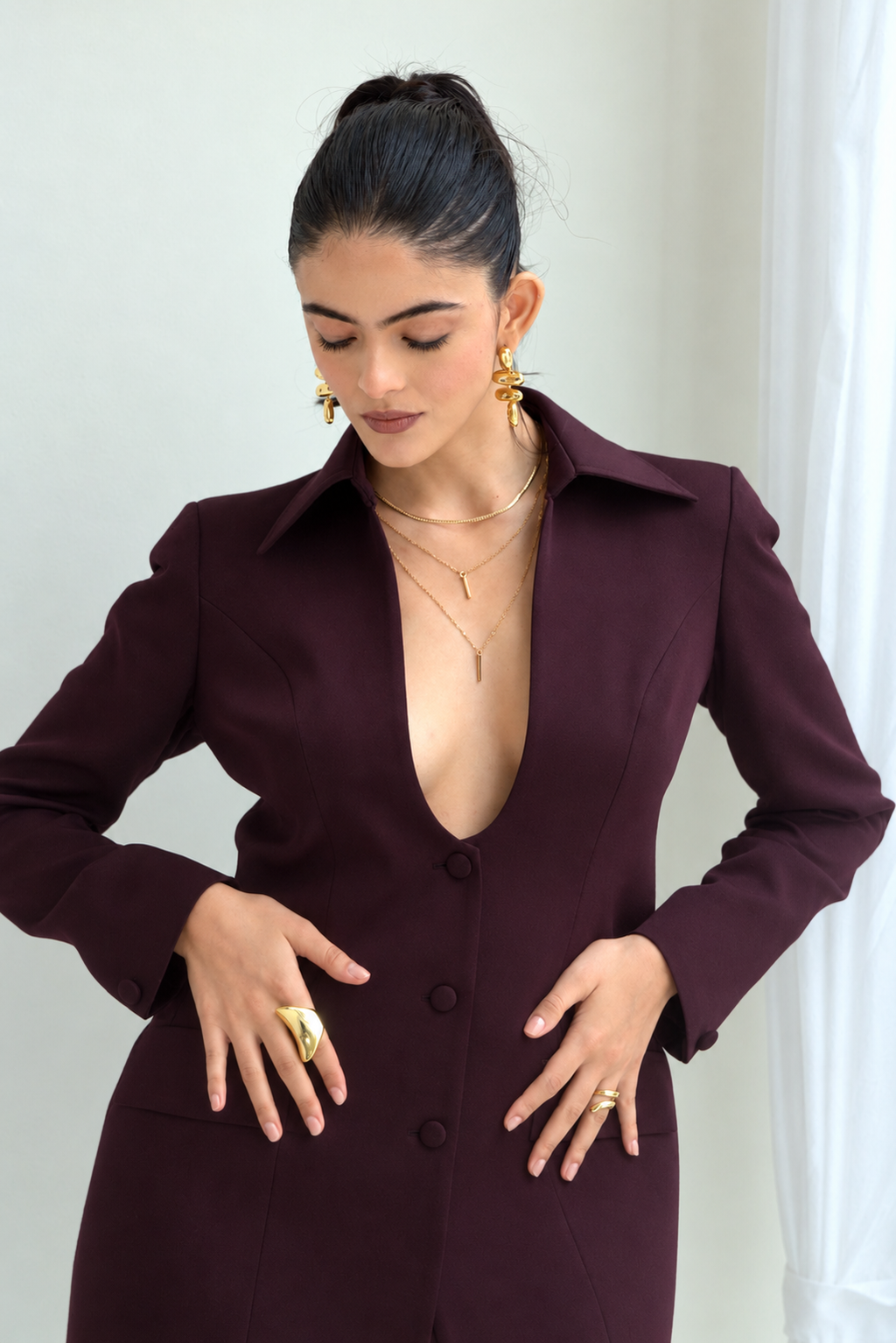 The Plum Noir Blazer Dress