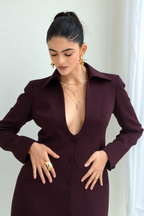 The Plum Noir Blazer Dress